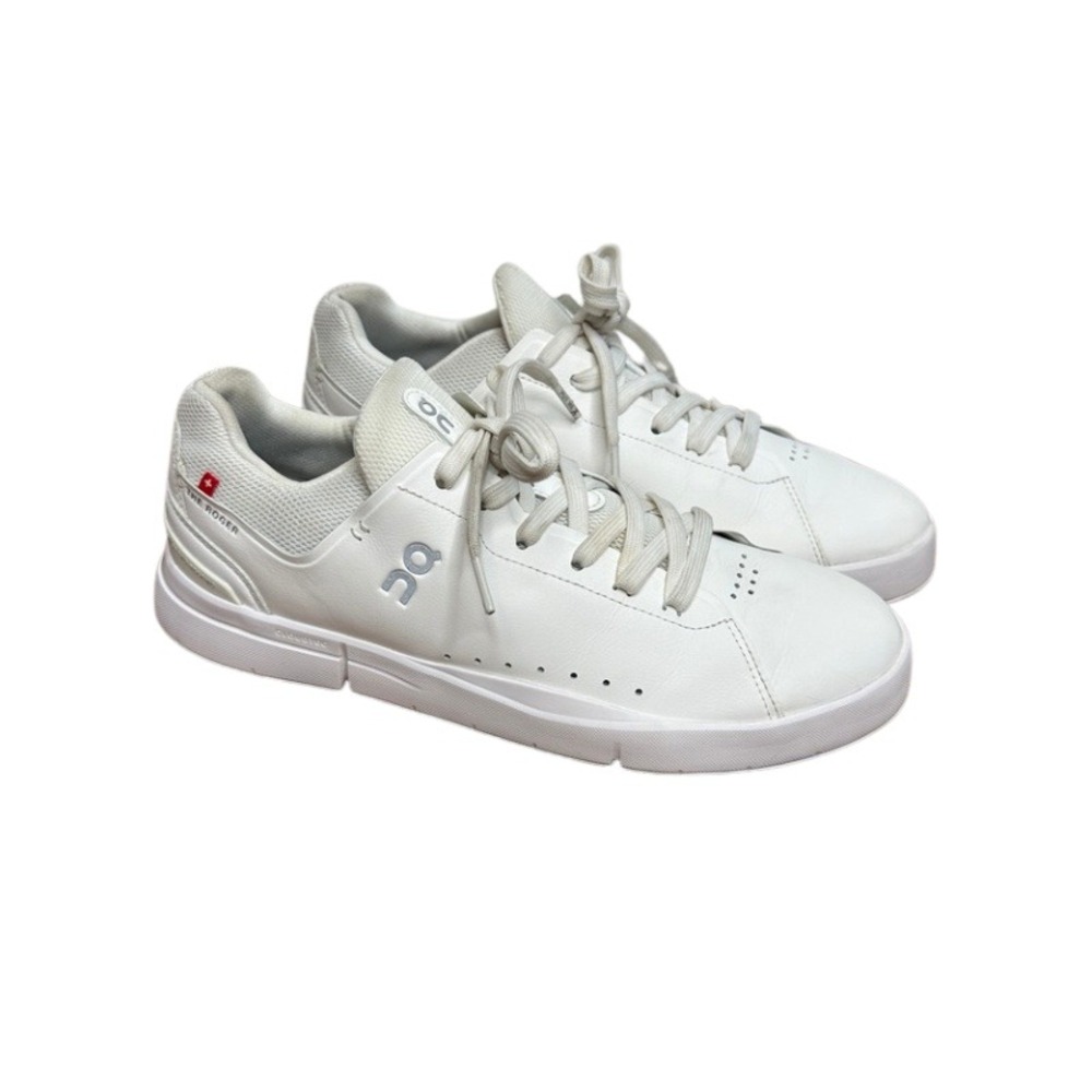 On Running The Roger Advantage Tennis Sneaker All White Shoes Mens 10 EU 44